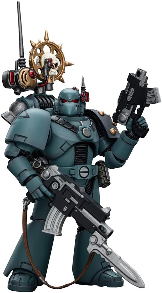 JOYTOY Warhammer 40,000 1/18 Action Figure Sons of Horus MKVITactical Squad Legionary with Nuncio Vox Collection Model Birthday Gifts - Figurio