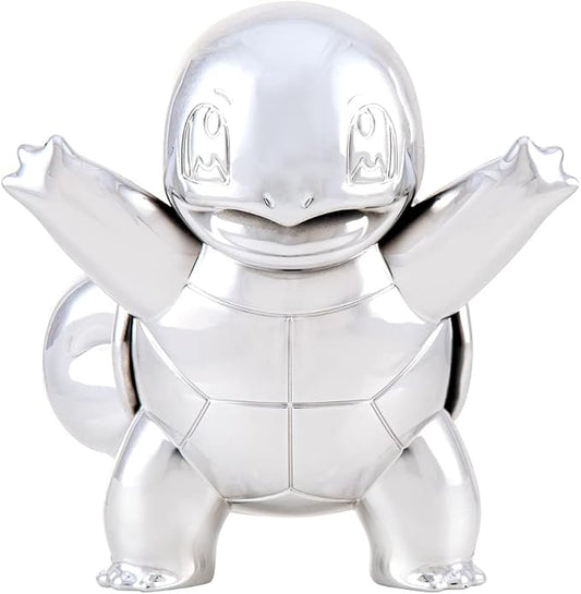 Pokemon 25th Celebration 3-inch Silver Squirtle #2 Figure Fan Must Have Toy - Officially Licensed 25th Anniversary Product from Jazwares - Figurio