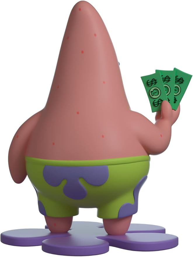 I Have 3 Dollars, 4" Patrick Collectible Figure, Based on Funny Internet Meme, High Detailed Collectible Figure - Youtooz Spongebob Squarepants Collection Based on Cartoon TV Series - Figurio