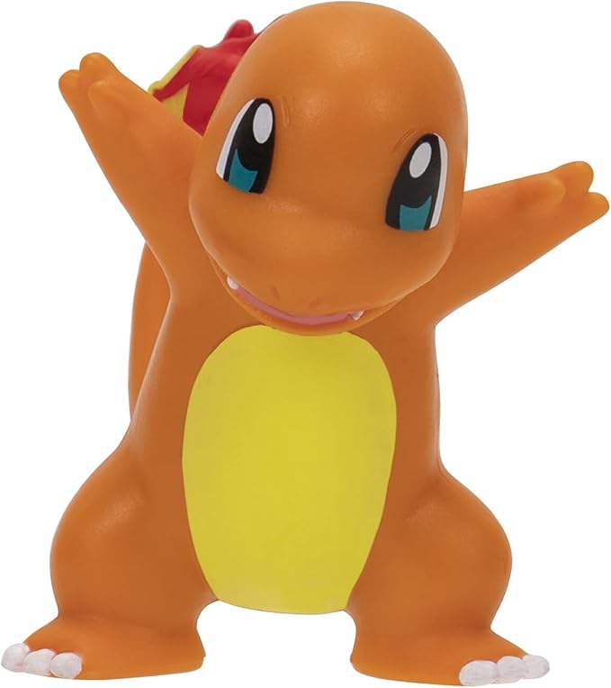 Pokémon Battle Figure 6 Pack-Features 2-Inch Pikachu, Squirtle, Charmander, Bulbasaur, Mimikyu & Toxel-Authentic Details - Figurio