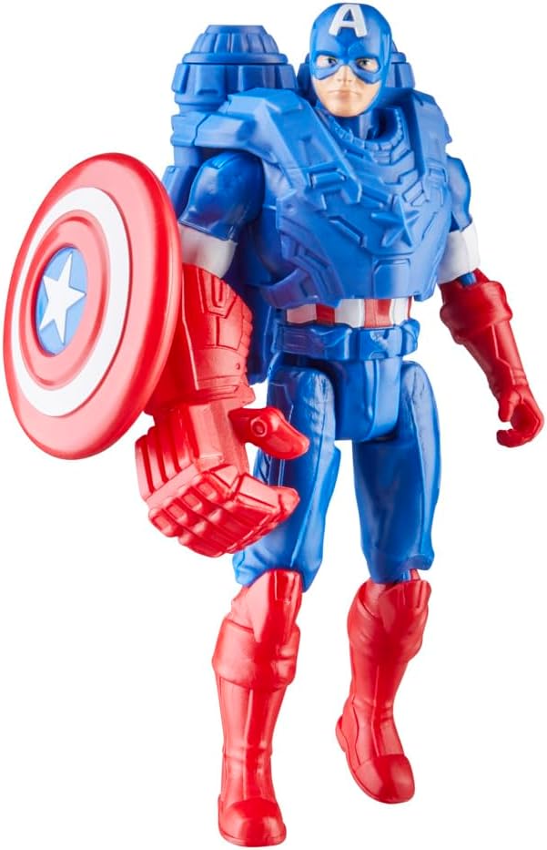 Marvel Epic Hero Series Battle Gear Captain America Action Figure, 4-Inch, Avengers Super Hero Toys for Kids Ages 4 and Up - Figurio