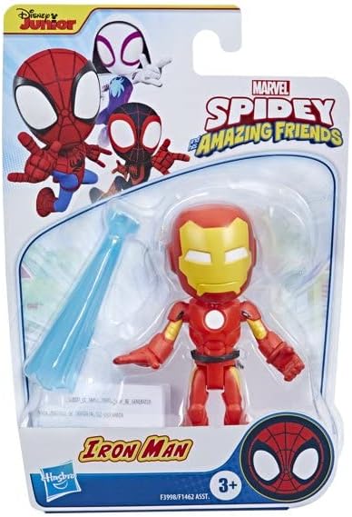 Marvel Spidey & His Amazing Friends Action Figures Superheroes + Villains (Choose Figure) (Iron Man (4 inch)) - Figurio