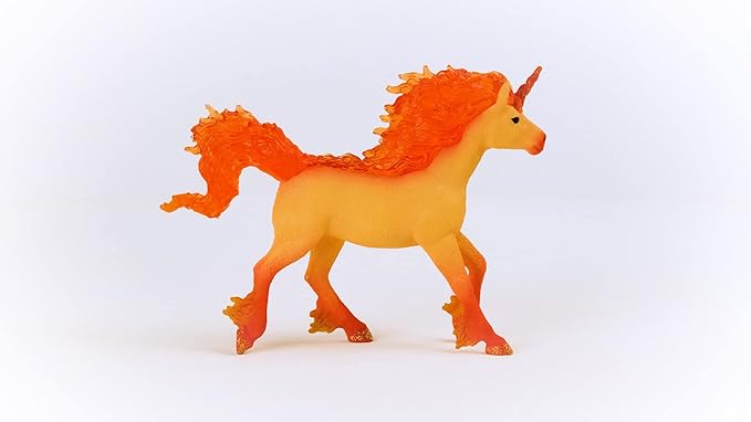 Schleich bayala New 2023, Unicorn Toys for Girls and Boys, Elementa Fire Unicorn Stallion Toy Figurine, Ages 5+ - Figurio