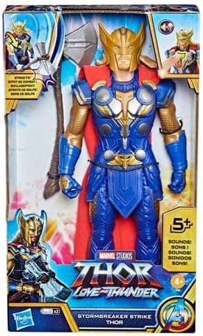 Marvel Studios’ Thor: Love and Thunder Stormbreaker Strike Thor Toy, 12-Inch-Scale Electronic Action Figure, Toys for Kids Ages 4 and Up - Figurio