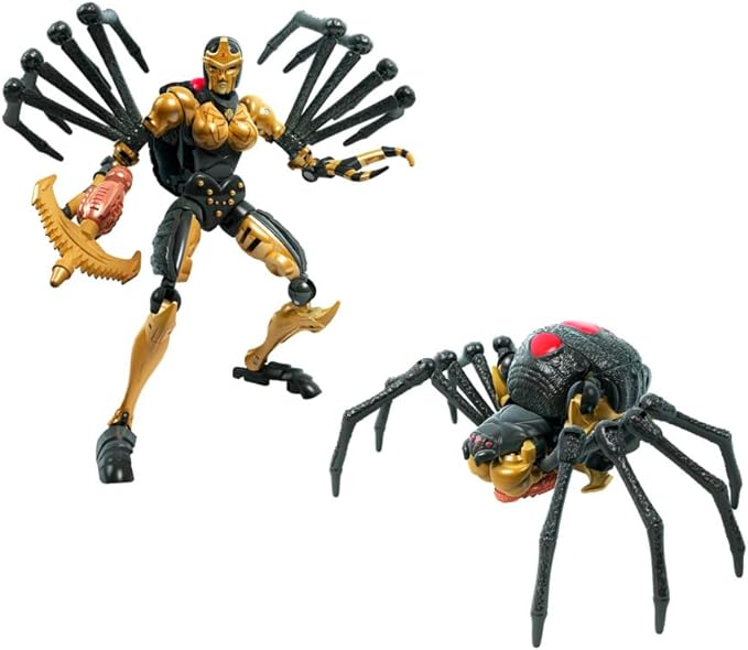 Transformers Toys Generations War for Cybertron: Kingdom Deluxe WFC-K5 Blackarachnia Action Figure - Kids Ages 8 and Up, 5.5-inch - Figurio