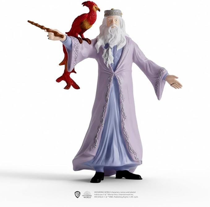 Schleich Wizarding World of Harry Potter 2-Piece Set with Albus Dumbledore & Fawkes Figurines for Kids Ages 6+ - Figurio