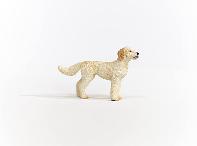 Schleich Farm World Goldendoodle Dog Figurine - Highly Detailed and Durable Animal Toy, Fun and Educational Play for Boys and Girls, Gift for Kids Ages 3+ - Figurio