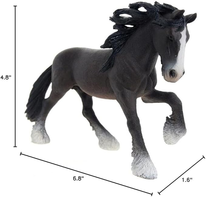 Schleich Shire Stallion Toy Figure - Figurio