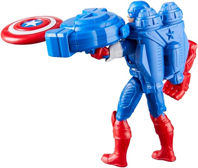 Marvel Epic Hero Series Battle Gear Captain America Action Figure, 4-Inch, Avengers Super Hero Toys for Kids Ages 4 and Up - Figurio