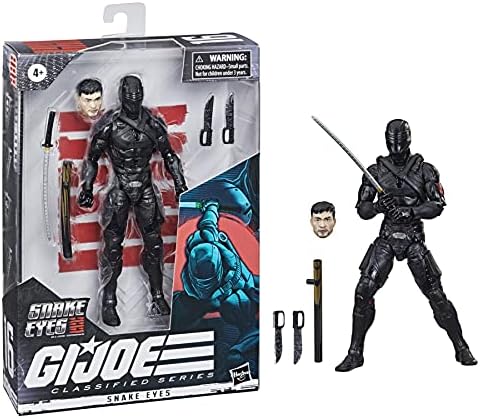 G. I. Joe Hasbro Classified Series : G.I. Joe Origins Snake Eyes Action Figure 16, Premium 6-Inch Scale Toy with Custom Package Art , Black - Figurio