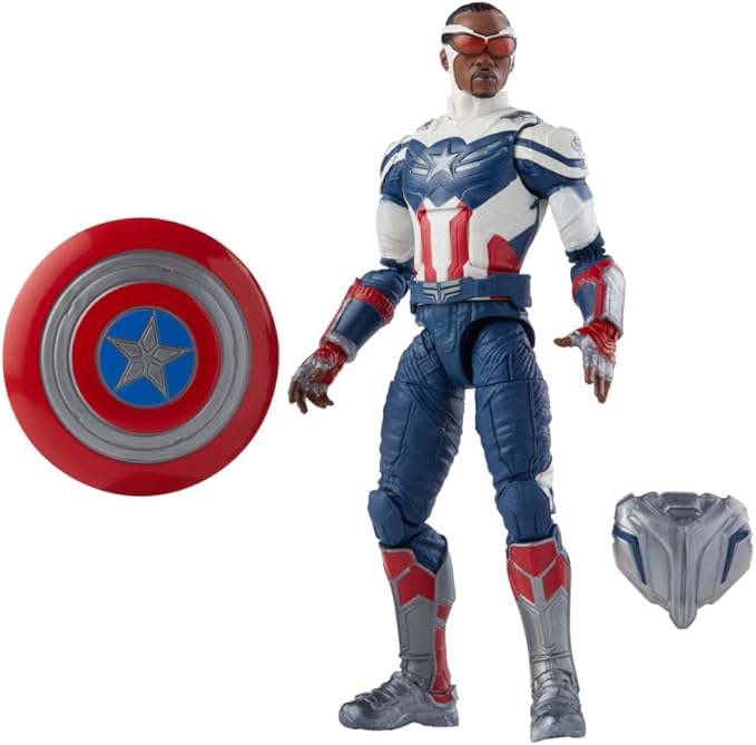 Avengers Hasbro Marvel Legends Series 6-inch Action Figure Toy Captain America: Sam Wilson Premium Design and 2 Accessories, for Kids Age 4 and Up - Figurio