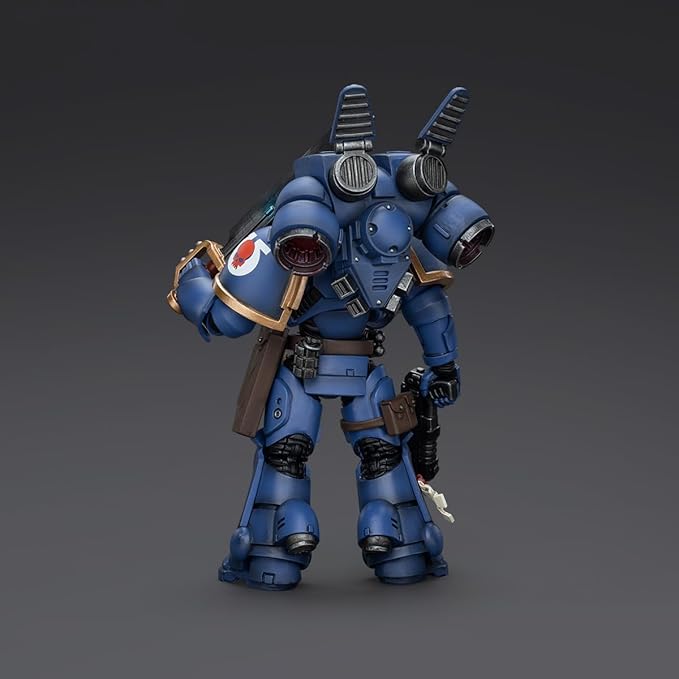 JOYTOY Warhammer 40,000 1/18 Action Figure Ultramarines Jump Pack Intercessors Sergeant with Plasma Pistol and Power Sword Collection Model Birthday Gifts - Figurio