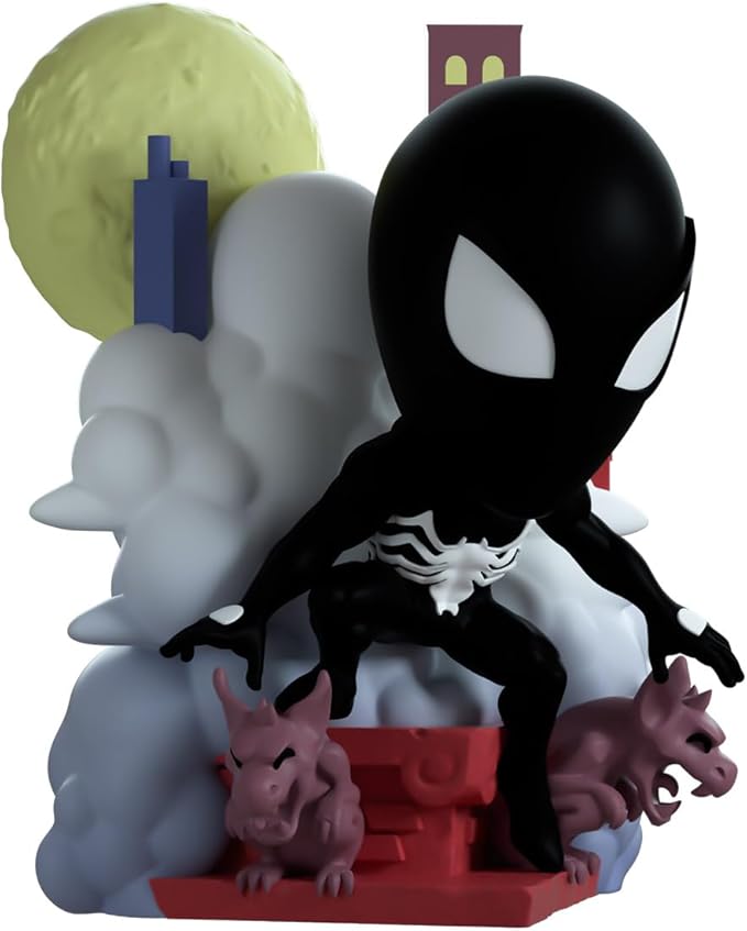 Youtooz Marvel Collection Web of Spiderman #1 4.8 inch Vinyl Figure, Collectible Symbiote Spiderman Action Figure, Symbiote Spiderman, Web of Spiderman #1 Figure - Figurio