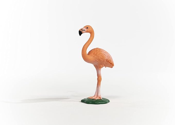 Schleich Wild Life, Bird Animal Toys for Boys and Girls 3 and Above, Pink Flamingo Toy Figurine, Ages 3+ - Figurio