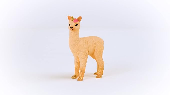 Schleich bayala Mythical Baby Llama Unicorn Figurine - Rainbow Love Unicorn Mare Llama with Glitter and Rhinestone Details, Highly Durable Fairy Animal Toy for Boys and Girls, Gift for Kids Ages 5+ - Figurio