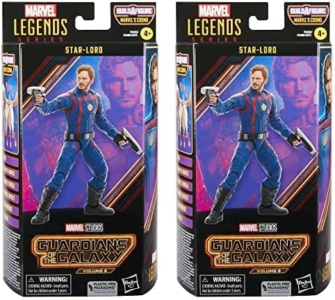 Marvel Legends Series Star-Lord, Guardians of The Galaxy Vol. 3 6-Inch Collectible Action Figures, Toys for Ages 4 and Up (Pack of 2) - Figurio