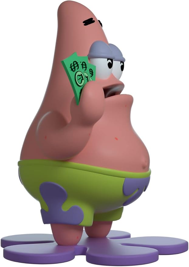 I Have 3 Dollars, 4" Patrick Collectible Figure, Based on Funny Internet Meme, High Detailed Collectible Figure - Youtooz Spongebob Squarepants Collection Based on Cartoon TV Series - Figurio