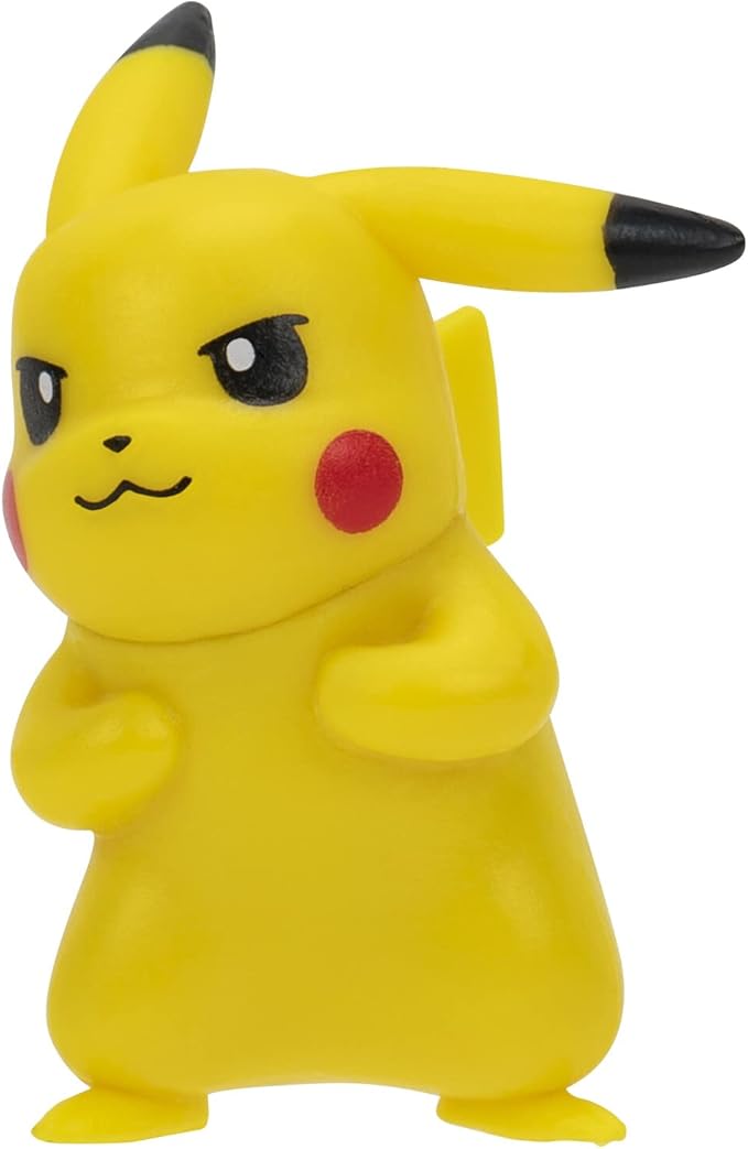 Pokémon Battle Figure 6 Pack-Features 2-Inch Pikachu, Squirtle, Charmander, Bulbasaur, Mimikyu & Toxel-Authentic Details - Figurio