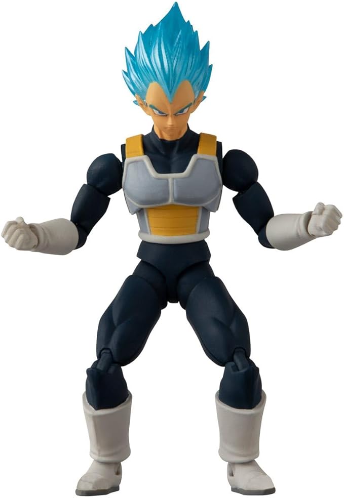 Bandai Namco - Dragon Ball Super - Super Saiyan Blue Vegeta, Dragon Ball Evolve 5" Action Figure - Figurio