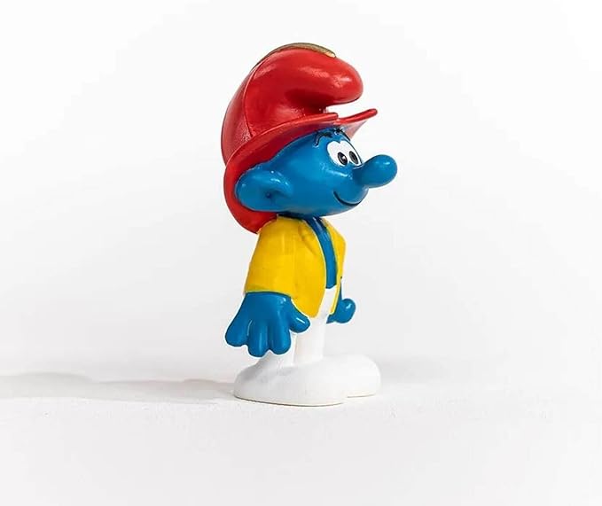 Schleich Smurfs, Collectible Retro Cartoon Toys for Boys and Girls, Fireman Smurf Toy Figurine, Ages 3+ - Figurio