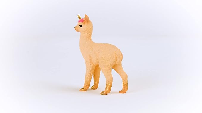 Schleich bayala Mythical Baby Llama Unicorn Figurine - Rainbow Love Unicorn Mare Llama with Glitter and Rhinestone Details, Highly Durable Fairy Animal Toy for Boys and Girls, Gift for Kids Ages 5+ - Figurio