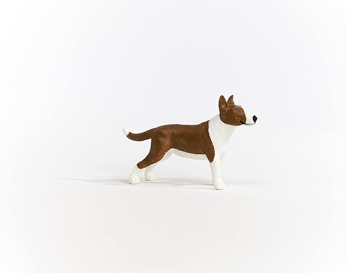 Schleich Farm World, Cute and Realistic Dog Toy Animals for Boys and Girls, Bull Terrier Dog Figurine, Ages 3+ - Figurio