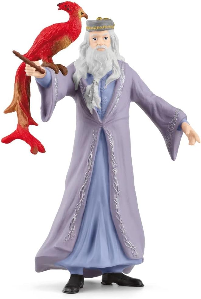 Schleich Wizarding World of Harry Potter 2-Piece Set with Albus Dumbledore & Fawkes Figurines for Kids Ages 6+ - Figurio