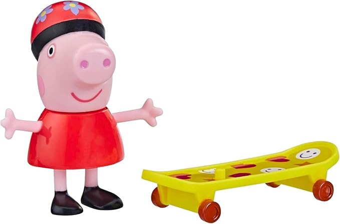 Hasbro Peppa Pig - 3" 8cm Poseable Articulated Figure & Accessory Sets - Peppa Pig Skateboard & Danny Dog - Figurio