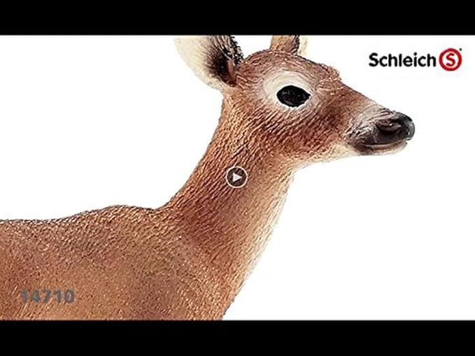 Schleich 14710 White-Tailed Doe Toy Figure, Multicolor - Figurio