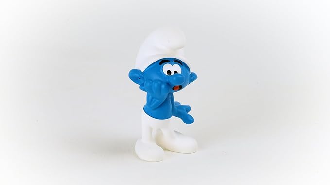 Schleich Smurfs, Collectible Retro Toys and Figurines for All Ages, Scaredy Smurf Figure - Figurio