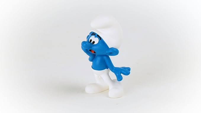 Schleich Smurfs, Collectible Retro Toys and Figurines for All Ages, Scaredy Smurf Figure - Figurio