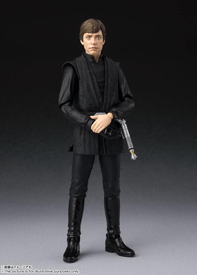 S.H. Figuarts Star Wars The Mandalorian Luke Skywalker Approx. 5.5 inches (140 mm), PVC & ABS Painted Action Figure - Figurio