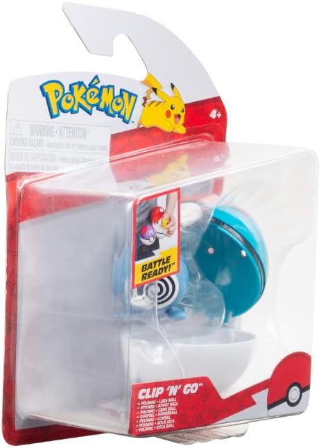 POKEMON Pkw3626 Clip 'N' Go Poliwag with Lure Ball - Figurio