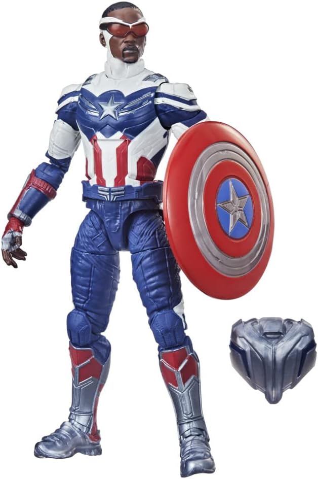 Avengers Hasbro Marvel Legends Series 6-inch Action Figure Toy Captain America: Sam Wilson Premium Design and 2 Accessories, for Kids Age 4 and Up - Figurio