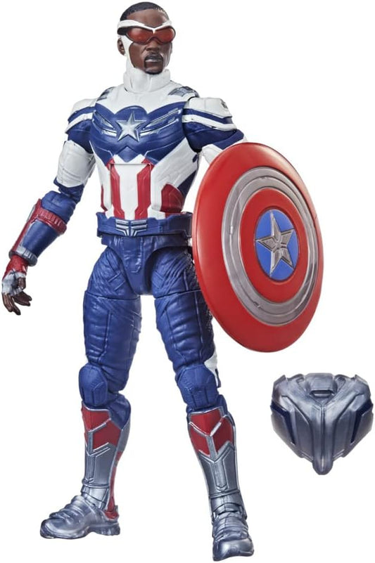 Avengers Hasbro Marvel Legends Series 6-inch Action Figure Toy Captain America: Sam Wilson Premium Design and 2 Accessories, for Kids Age 4 and Up - Figurio