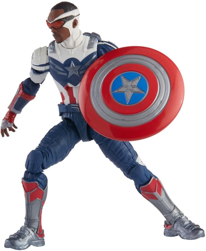 Avengers Hasbro Marvel Legends Series 6-inch Action Figure Toy Captain America: Sam Wilson Premium Design and 2 Accessories, for Kids Age 4 and Up - Figurio