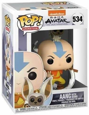 Funko POP! Animation: Avatar - Aang with Momo, Multicolor, Standard (Pack of 2) - Figurio