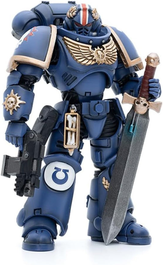 JOYTOY HAPPXYGG Warhammer 40k 1/18 4.7-inch Ultramarines Primaris Lieutenant Argaranthe action figure model toy series - Figurio