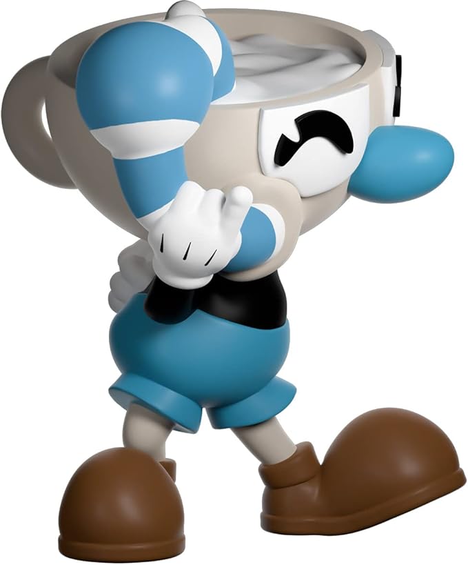 Youtooz Mugman Vinyl Figure 3.7" Inch, Mugman Action Figure, Cuphead and Mugman Vinyl Toys - Youtooz Cuphead Collection Based on Cuphead Games - Figurio