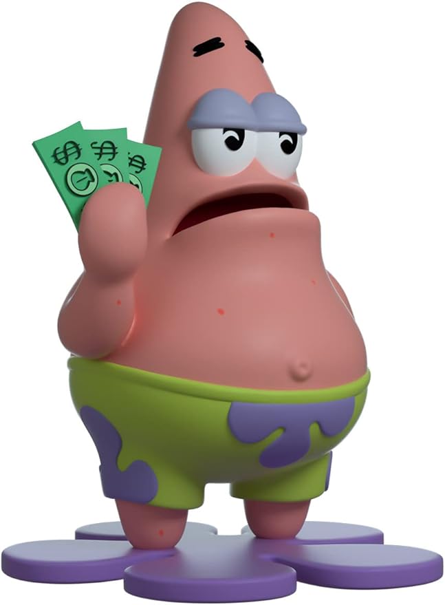 I Have 3 Dollars, 4" Patrick Collectible Figure, Based on Funny Internet Meme, High Detailed Collectible Figure - Youtooz Spongebob Squarepants Collection Based on Cartoon TV Series - Figurio