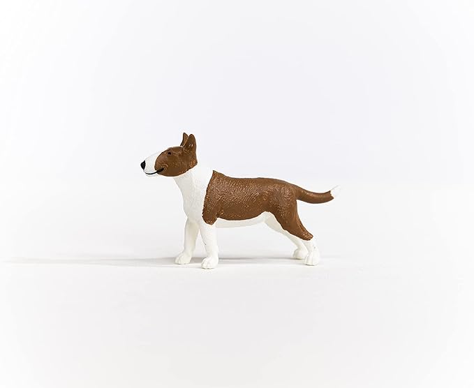 Schleich Farm World, Cute and Realistic Dog Toy Animals for Boys and Girls, Bull Terrier Dog Figurine, Ages 3+ - Figurio