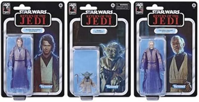 Star Wars The Black Series Force Ghosts Pack of 3 Figures Figure 4 Years+ - Figurio