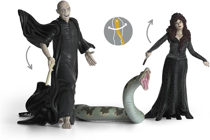 Schleich Wizarding World of Harry Potter 3-Piece Collectible Set with Voldemort, Nagini and Bellatrix Lestrange Figurines - Figurio