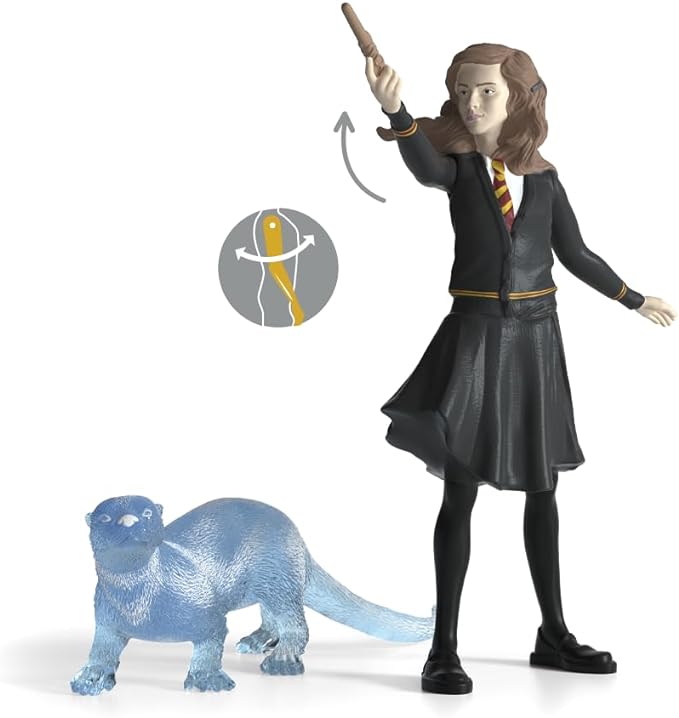 Schleich Wizarding World of Harry Potter 2-Piece Collectible Set with Hermoine and Hermoine's Otter Patronus Figurines - Figurio