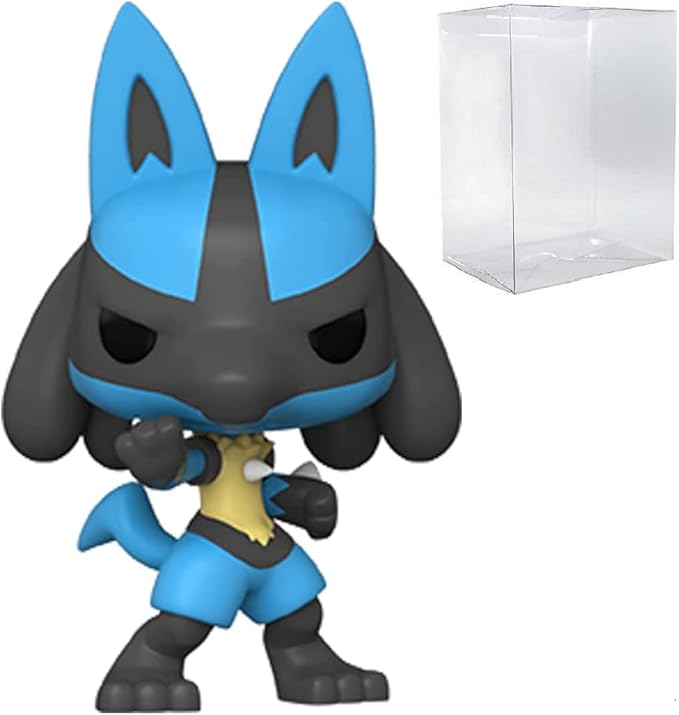 Pokemon - Lucario Pop! Vinyl Figure (Bundled with Compatible Pop Box Protector Case) Multicolored 3.75 inches - Figurio