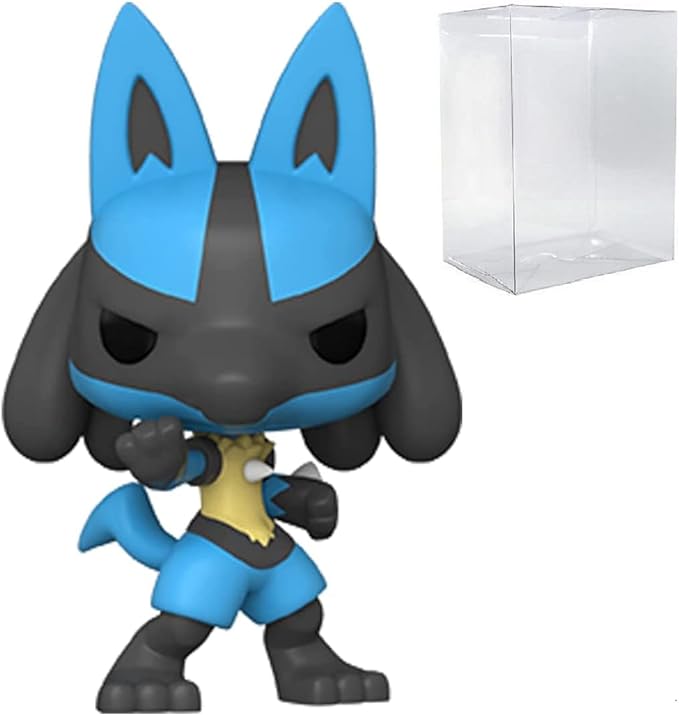 Pokemon - Lucario Pop! Vinyl Figure (Bundled with Compatible Pop Box Protector Case) Multicolored 3.75 inches - Figurio