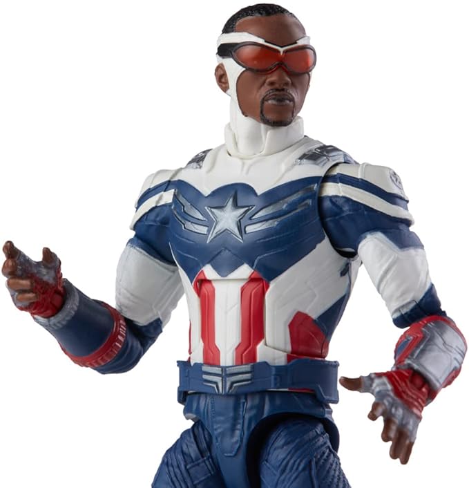 Avengers Hasbro Marvel Legends Series 6-inch Action Figure Toy Captain America: Sam Wilson Premium Design and 2 Accessories, for Kids Age 4 and Up - Figurio