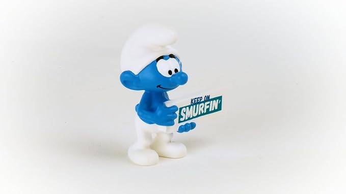 Schleich Smurfs, Collectible Retro Toys and Figurines for All Ages, Keep on Smurfin' Figure - Figurio