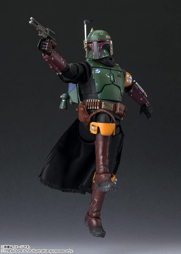 S.H. Figuarts Boba Fett (Star Wars: The Book of Boba Fett) Approx. 6.1 inches (155 mm), AVS, PVC & Fabric, Pre-Painted Action Figure - Figurio