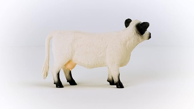 Schleich Farm World Realistic Galloway Cow Figurine - Highly Detailed and Durable Farm Animal Toy, Fun and Educational Play for Boys and Girls, Gift for Kids Ages 3+ - Figurio